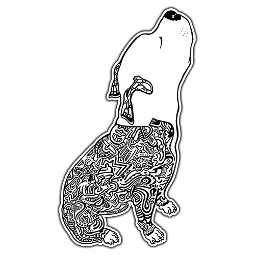 Peeking sticker