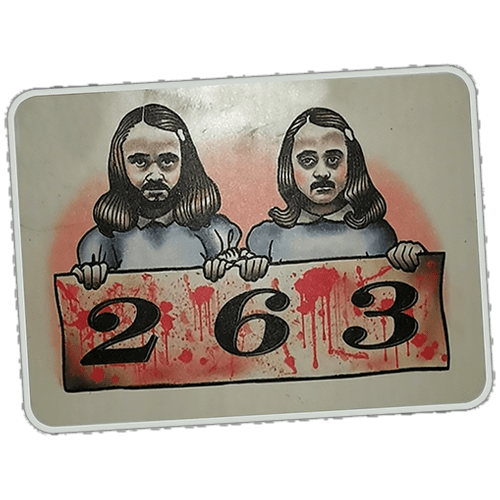 Peeking sticker
