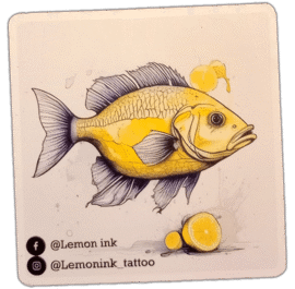 Lemon Ink Tattoo sticker spotted in Prešov in 2026