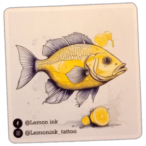 Lemon Ink Tattoo sticker spotted in Prešov in 2026