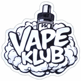 Vape Klub sticker spotted in Prešov in 2025.