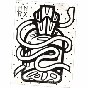 HNRX wanted street sticker