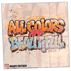 Maikel design street sticker.