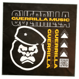 Street sticker by a Guerrilla music