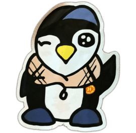 Pinguin street sticker