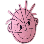 Pink boy street sticker