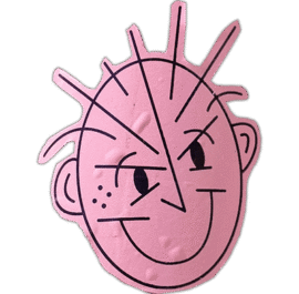 Pink boy street sticker