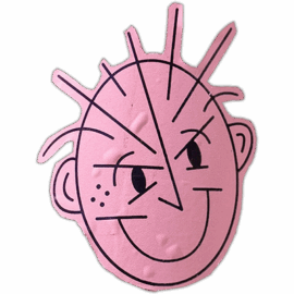 Pink boy street sticker