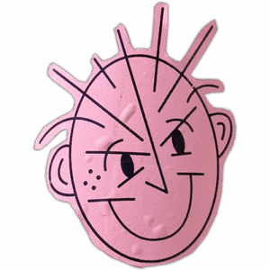 Pink boy street sticker