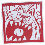 Animal character wanted sticker