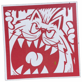 Animal character wanted sticker