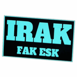 IRAK wanted street sticker