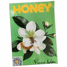 Vincent Water wanted street sticker