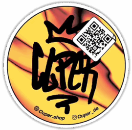 Cuper wanted street sticker