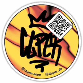 Cuper wanted street sticker