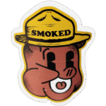 Smoked wanted street sticker