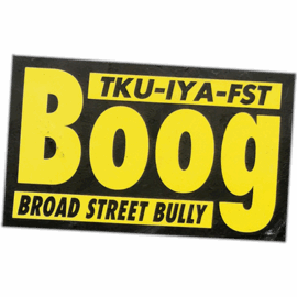 Boog wanted street sticker