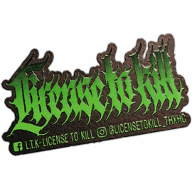 License to kill wanted street sticker