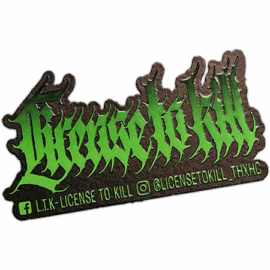 License to kill wanted street sticker