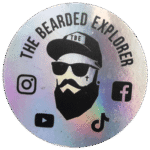 Bearded Explorer wanted street sticker