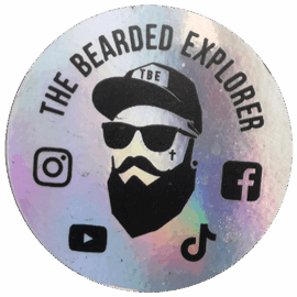 Bearded Explorer wanted street sticker