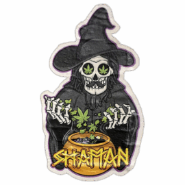 Shaman wanted street sticker