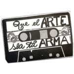 Que el Arte wanted street sticker