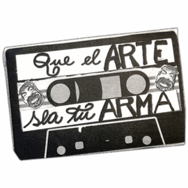 Que el Arte wanted street sticker