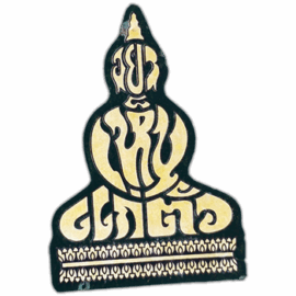 Budha wanted street sticker