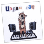 Urban Cat wanted street sticker