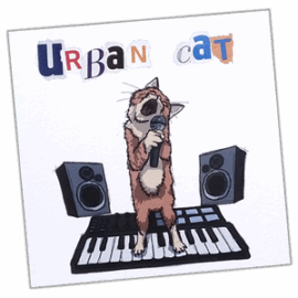 Urban Cat wanted street sticker