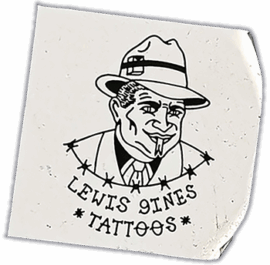 Lewis 9ines wanted street sticker