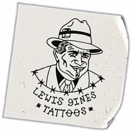 Lewis 9ines wanted street sticker