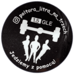 Poltora litra na trzech wanted street sticker