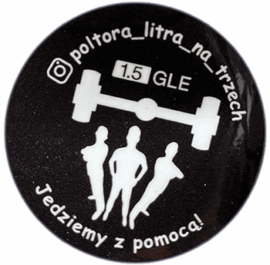 Poltora litra na trzech wanted street sticker
