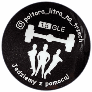 Poltora litra na trzech wanted street sticker