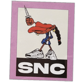 SNC wanted street sticker