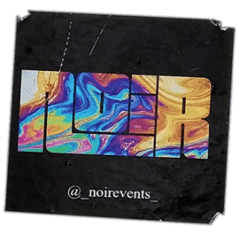 Noir Events wanted street sticker