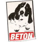 Beton wanted street sticker