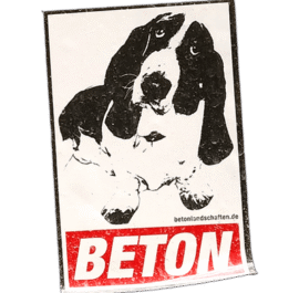 Beton wanted street sticker