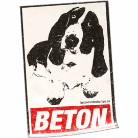 Beton wanted street sticker