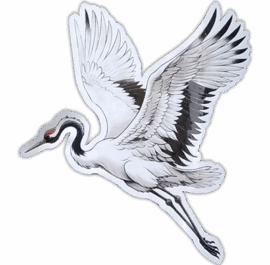 Crane wanted street sticker