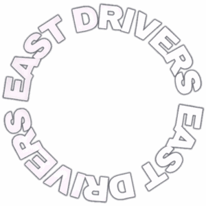East Drivers wanted street sticker.