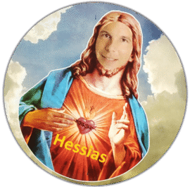 Hessias wanted street sticker