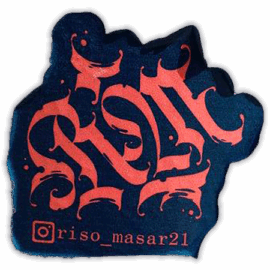 Riso Masar wanted street sticker