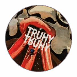 Truhy wanted street sticker