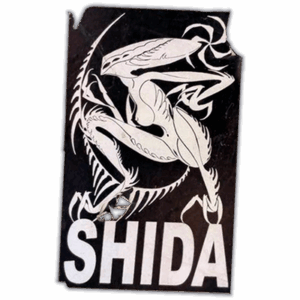 Shida wanted street sticker