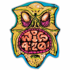 Wig 420 wanted street sticker
