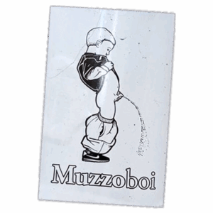 Muzzoboi wanted street sticker