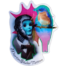 Martin Stuler Tattoo wanted street sticker
